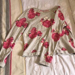 Loft  Medium Floral Hoodie Sweater